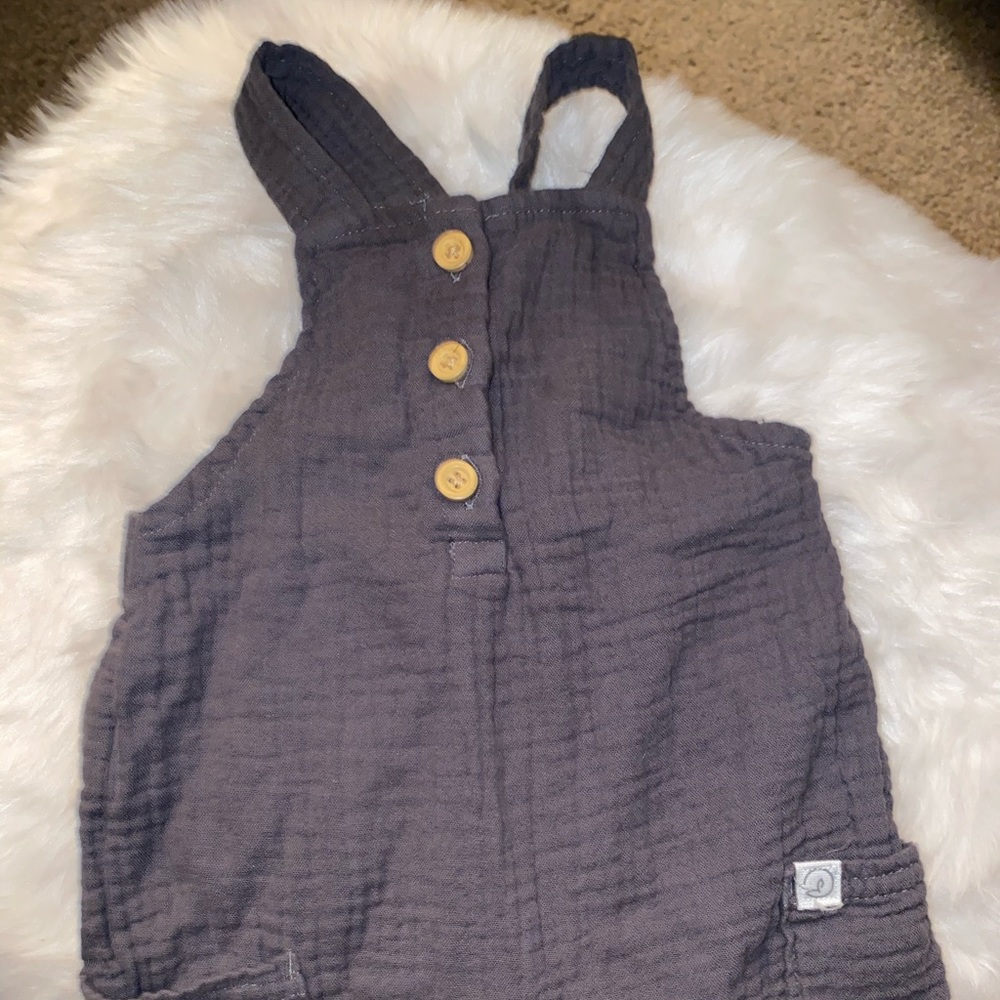 Little Planet Cotton Gauze Overall Jumpsuit / gray